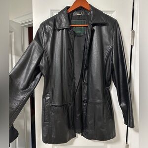 Denier Leather Blazer oversized